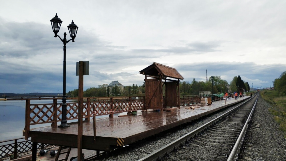 Железнодорожный вокзал в Сортавала.