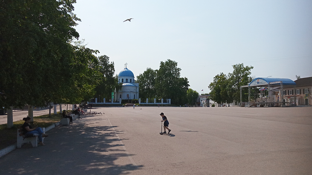 Площадь Ленина в Приозерске.