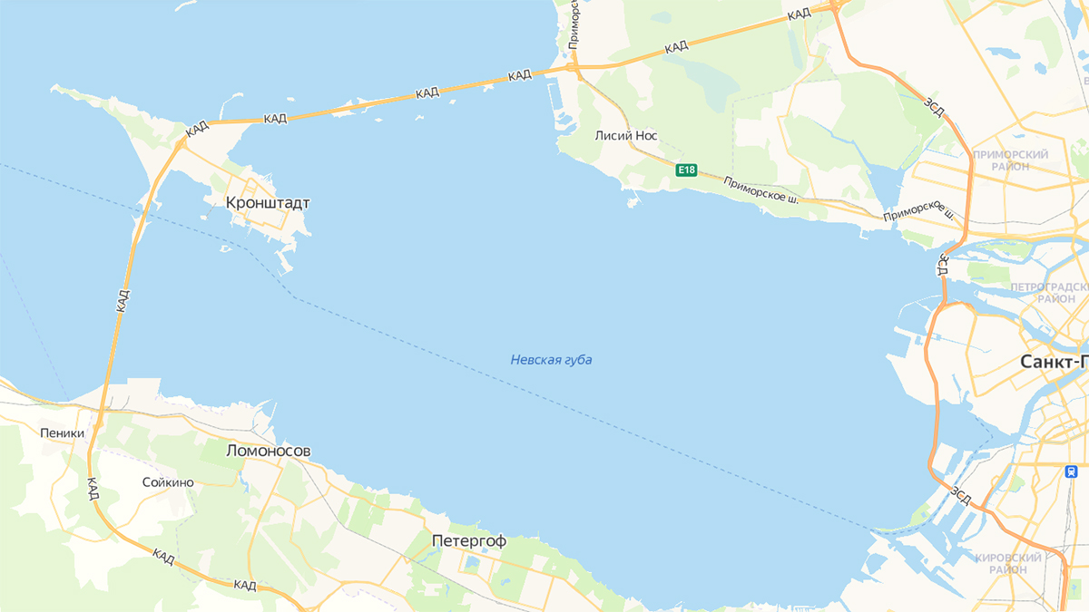 Остров Кронштадт на карте.